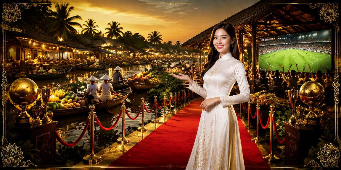 Người mặc áo dài tại vùng Đồng bằng sông Cửu Long theo dõi cá cược bóng đá trực tuyến