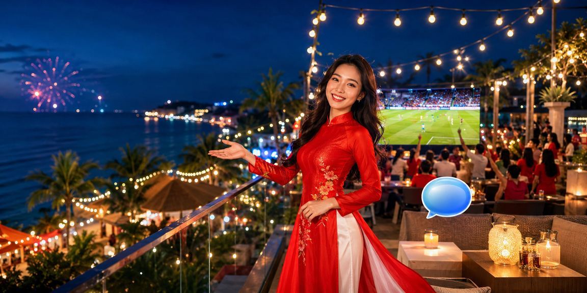 Người dùng Phú Quốc truy cập okviphoatdong trên điện thoại với áo dài truyền thống